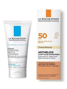 La Roche-Posay Anthelios Tinted SPF 50 & Toleriane Hydrating Cleanser Bundle